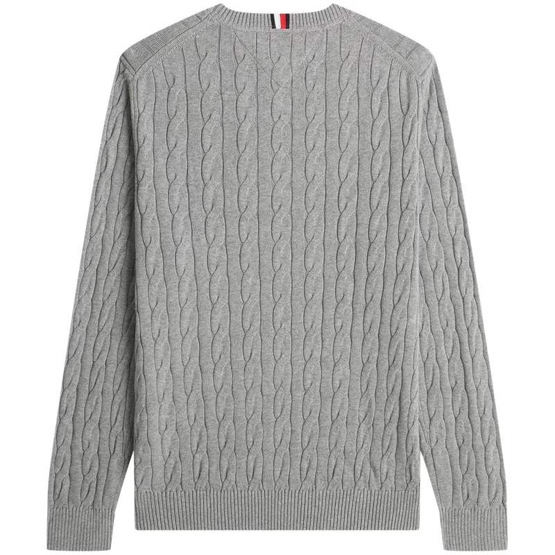 Мужской свитер с круглым вырезом Gray P7D Tommy Hilfiger — фото 4