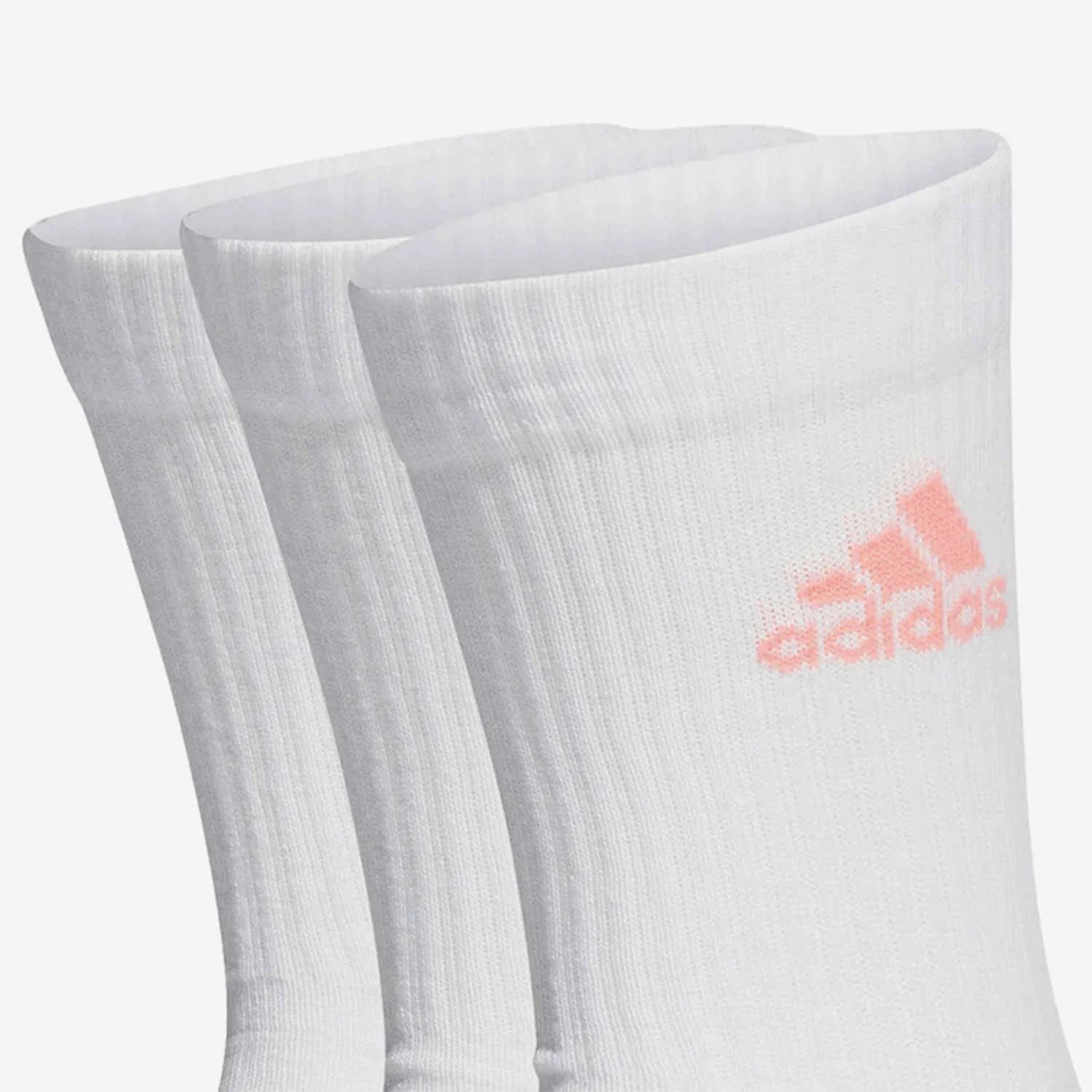 Детские носки с логотипом Adidas, комплект из 3 пар, белые — фото 3