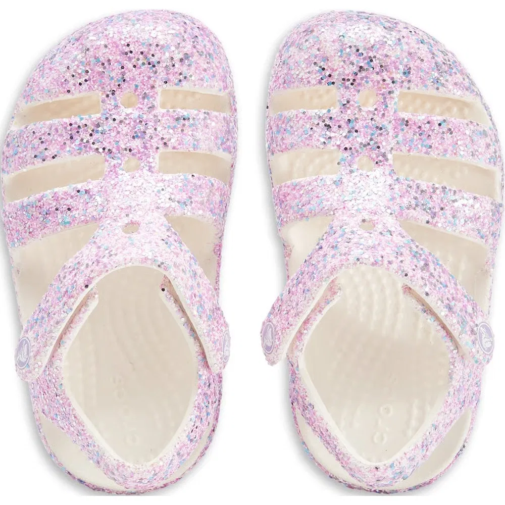 Классические детские сандалии для малышей Crocs, Chalk Glitter — фото 4