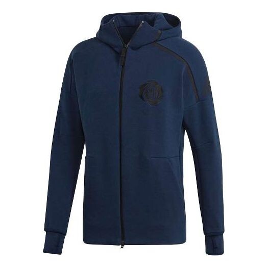 

Куртка adidas Basketball Sports Hooded Jacket Navy Blue, черный