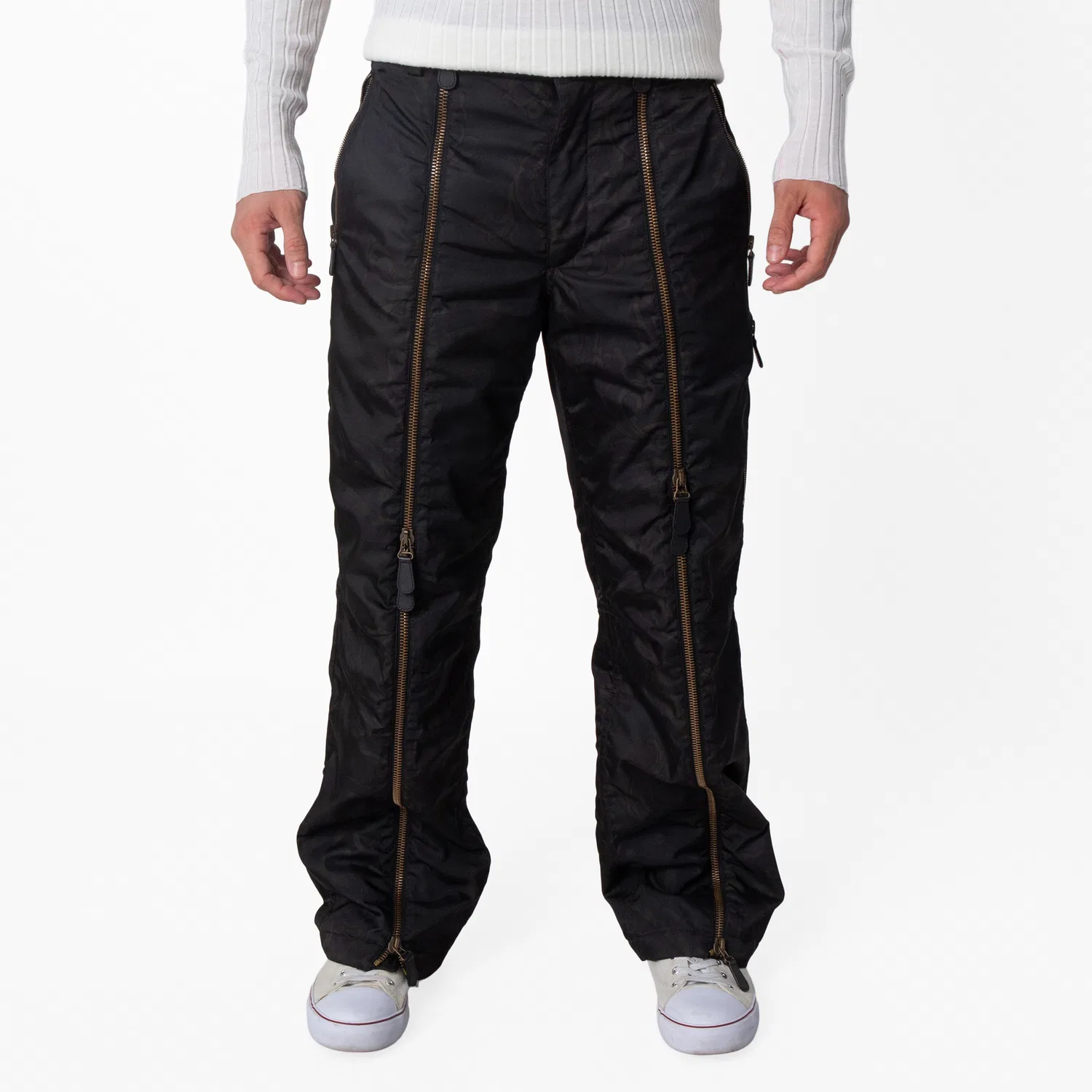 Брюки карго с принтом Paisley Nylon Zip Cargo Trousers Burberry, Shadow Ip Pattern