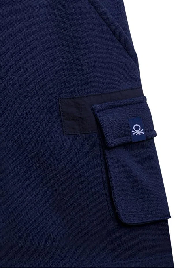 Детские шорты для мальчиков с принтом Benetton, Navy Blue — фото 3