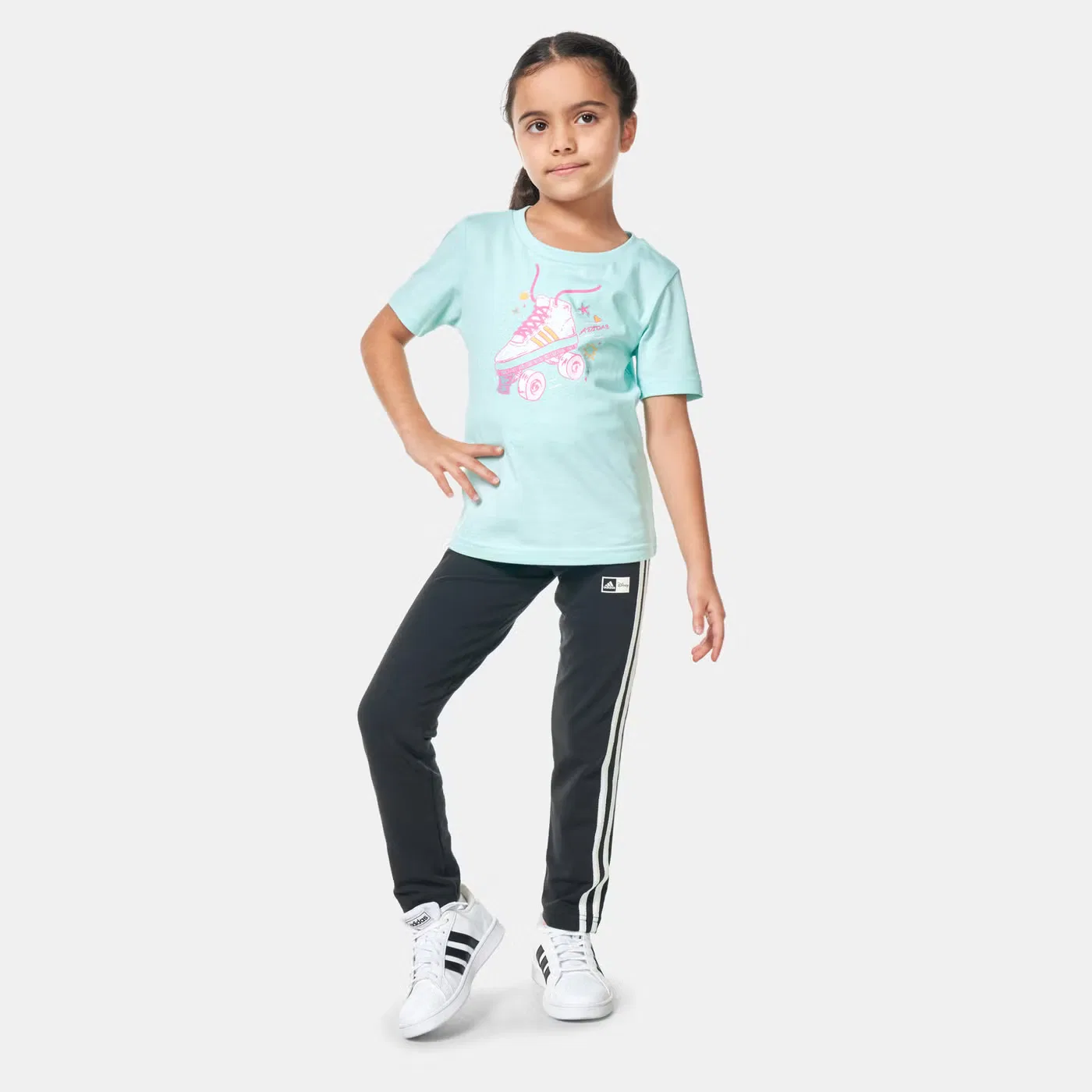 Леггинсы с принтом Mickey Mouse Adidas, черный — фото 3