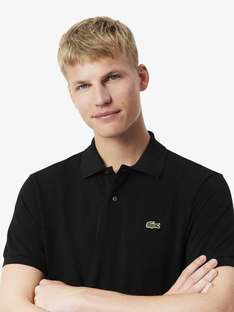 Футболка поло классического кроя L1212 LACOSTE, Black — фото 2