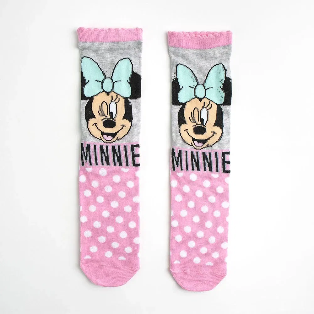 Детские носки для девочек с принтом Minnie Disney, Pink — фото 3