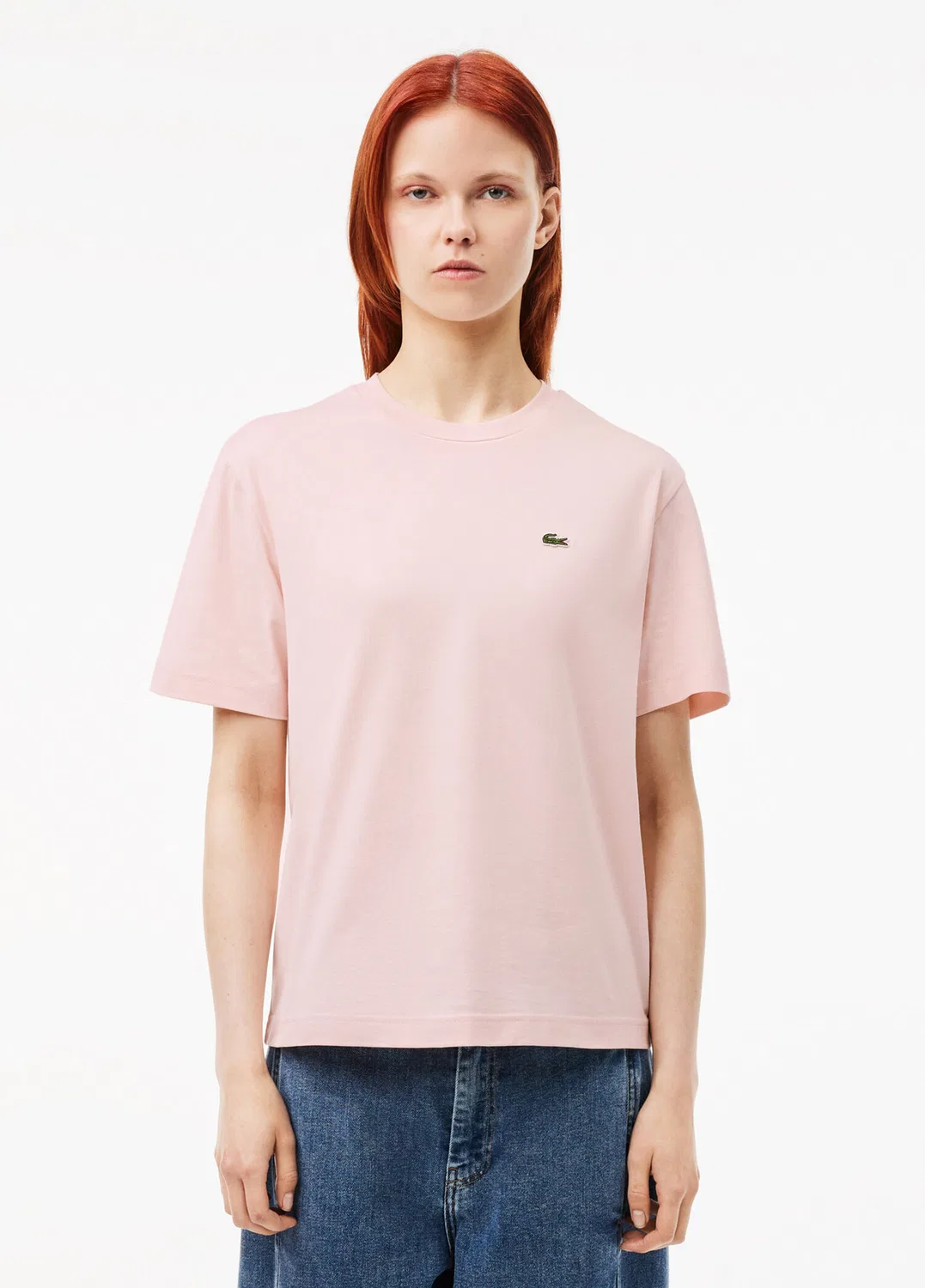 Футболка Lacoste Relaxed Fit, розовая