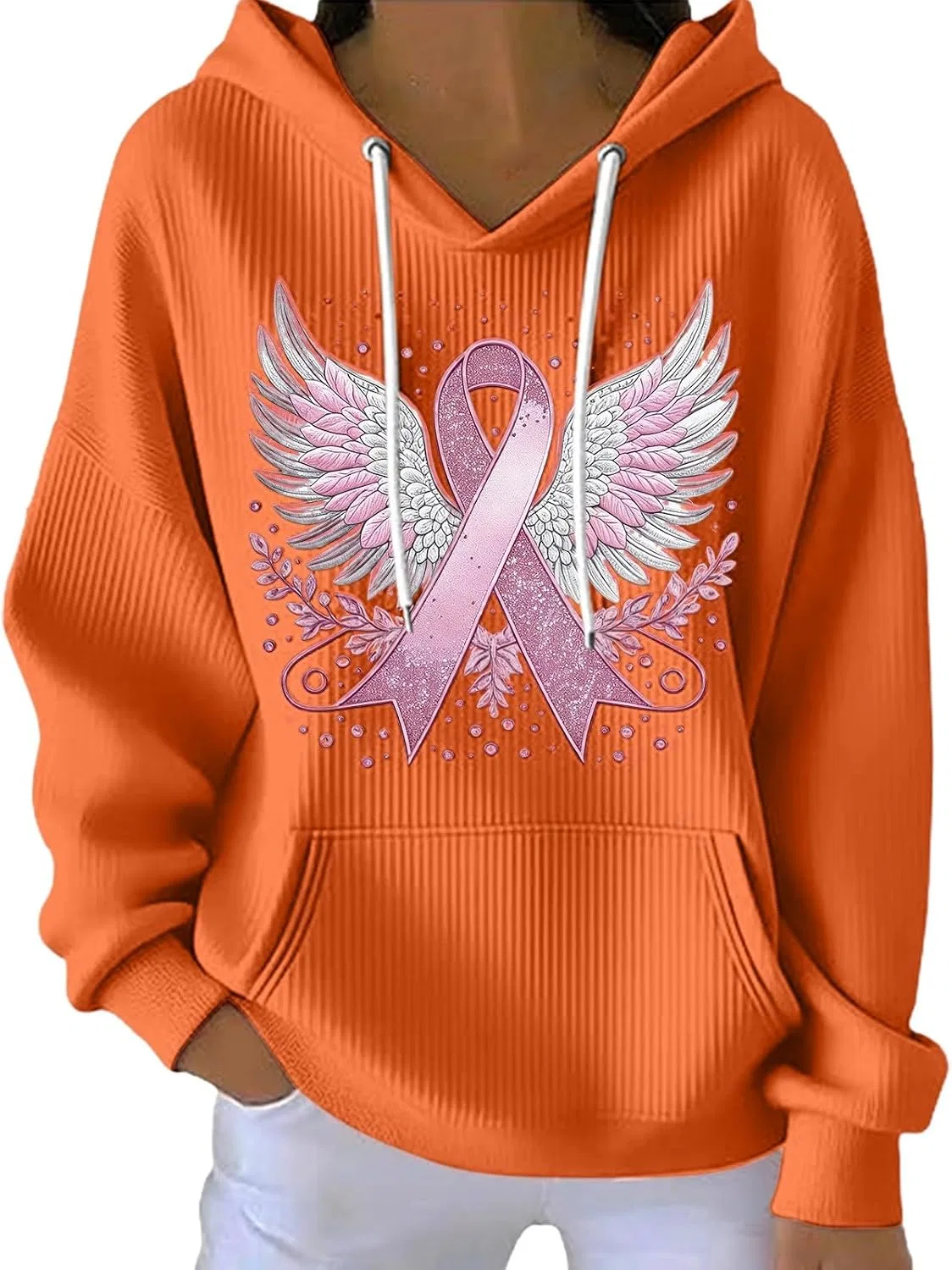 Женский свитшот с длинным рукавом Angel Wings, оранжевый