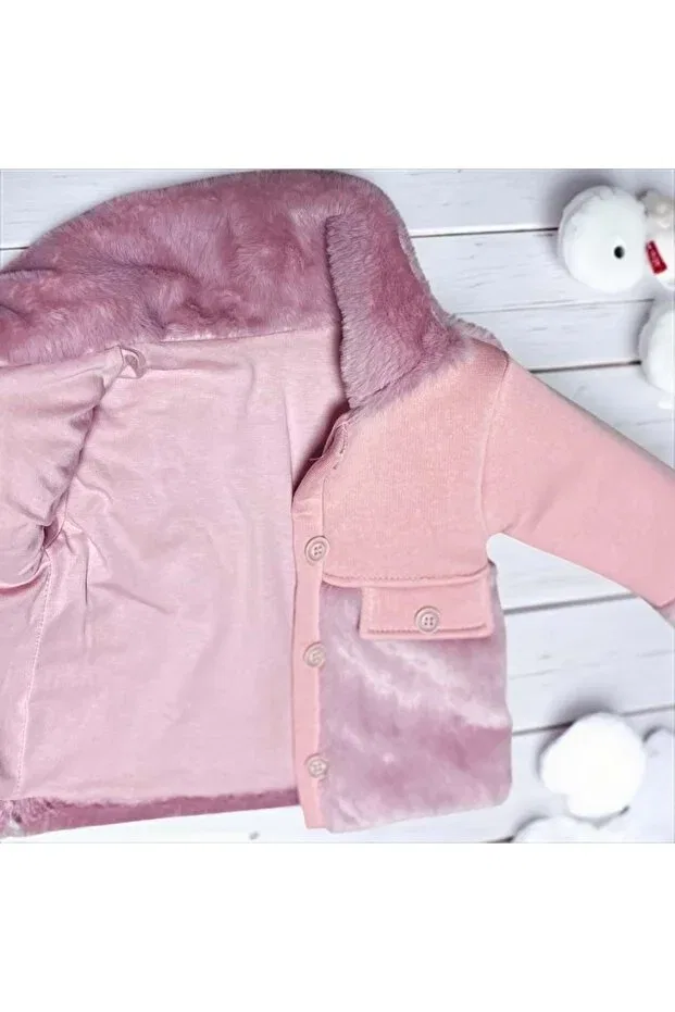Детское пальто для девочек с длинным рукавом Love Maxx, Pink — фото 2