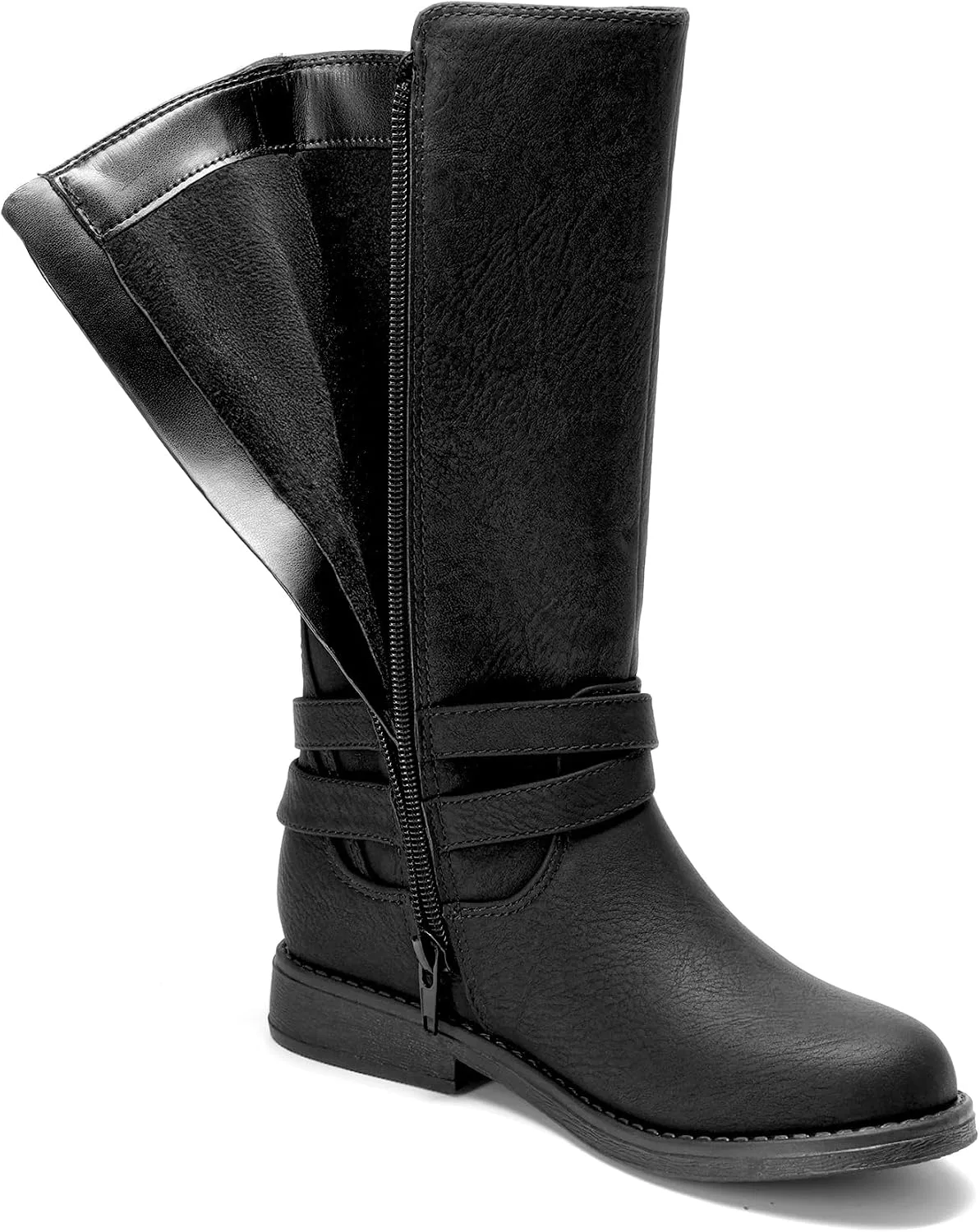 Детские сапоги для девочек с высоким голенищем DREAM PAIRS, Black-Nubuck — фото 3