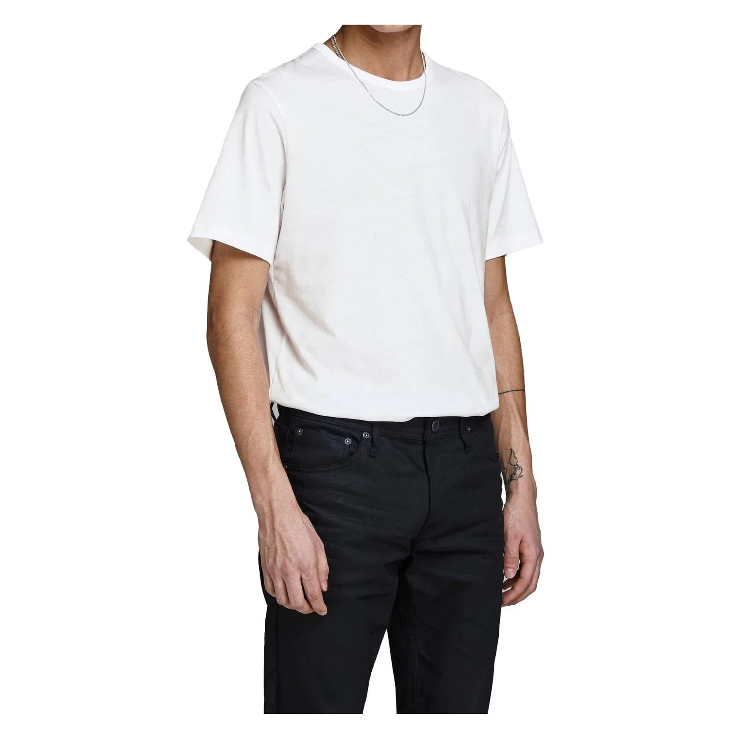 Детская хлопковая футболка с круглым вырезом Jack & Jones, White — фото 2