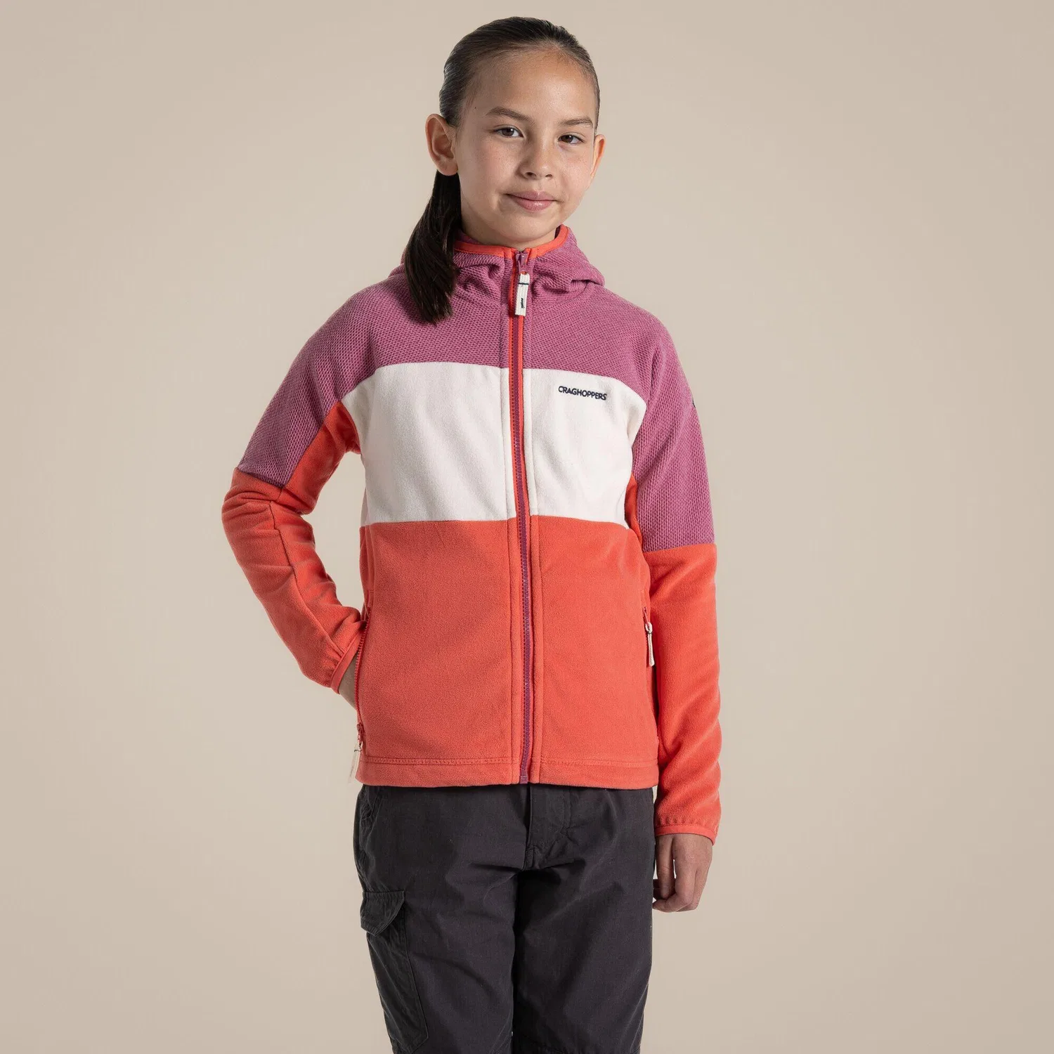 Детская флисовая куртка Bindloe Craghoppers, Coral Pink