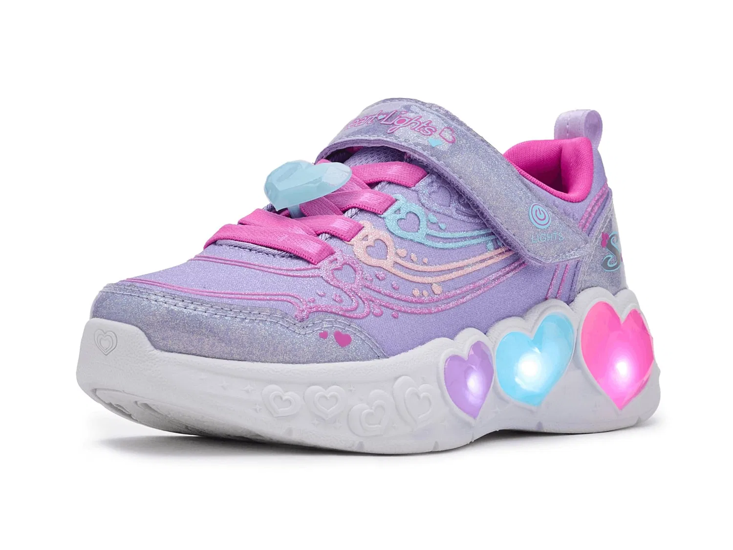 Кроссовки Enchanted Heart Lights 303266L (для маленьких и больших детей) Skechers Kids, Lavendar/Multi