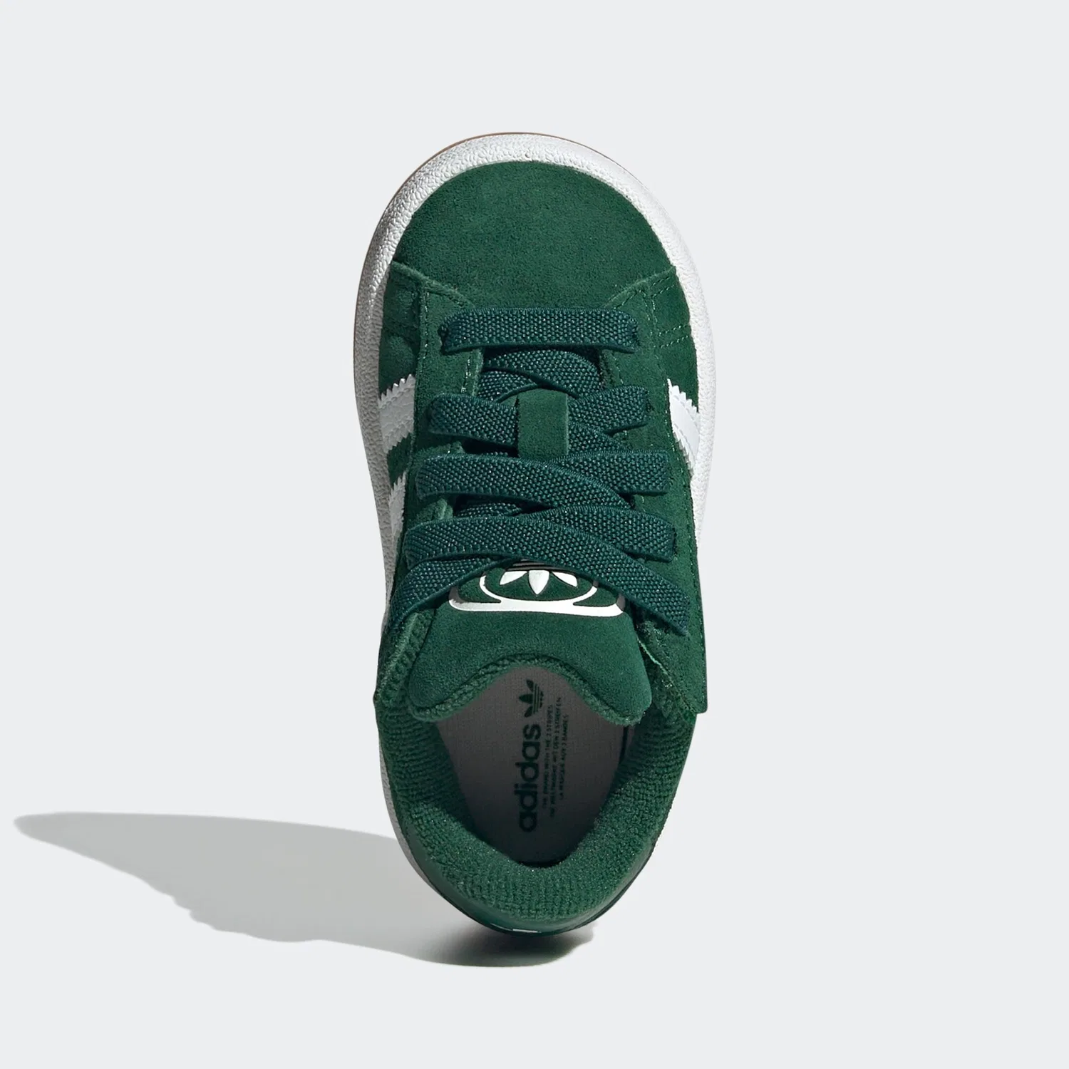 Детские кроссовки с тремя полосками Adidas Originals, Dark Green/White/Gum — фото 4