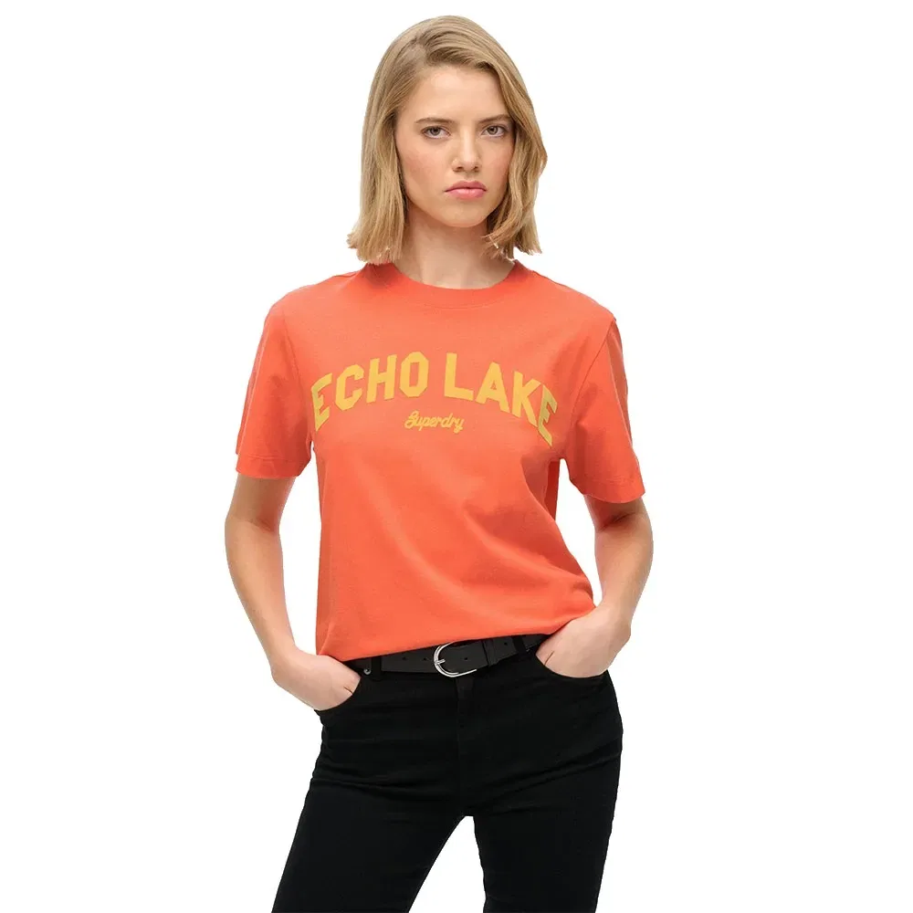 Футболка с коротким рукавом Outdoor Location Box Loose Superdry, оранжевый