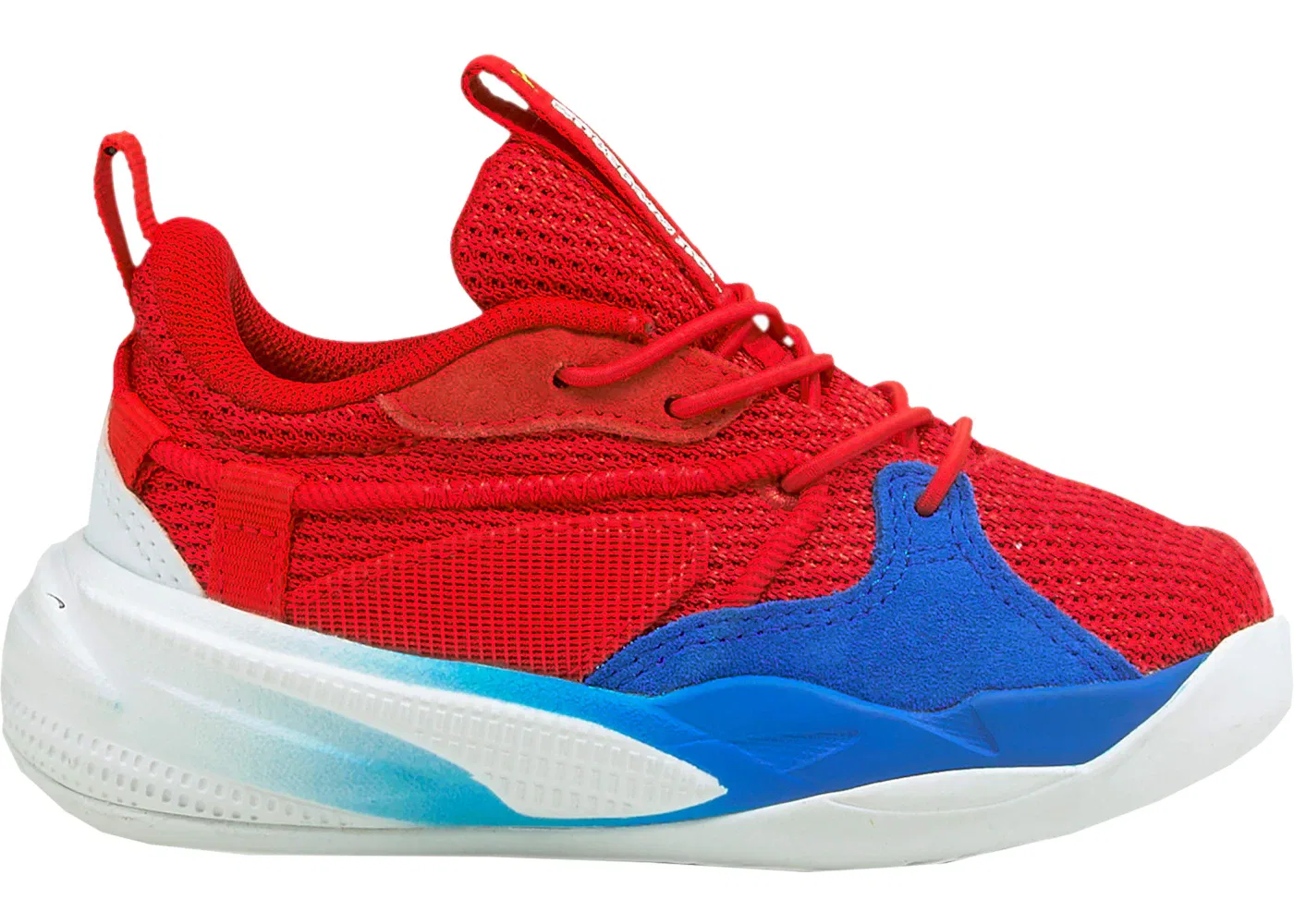Детские кроссовки с длинным шнурком Puma RS-Dreamer Super Mario 64 Puma, Flame Scarlet Electric Blue