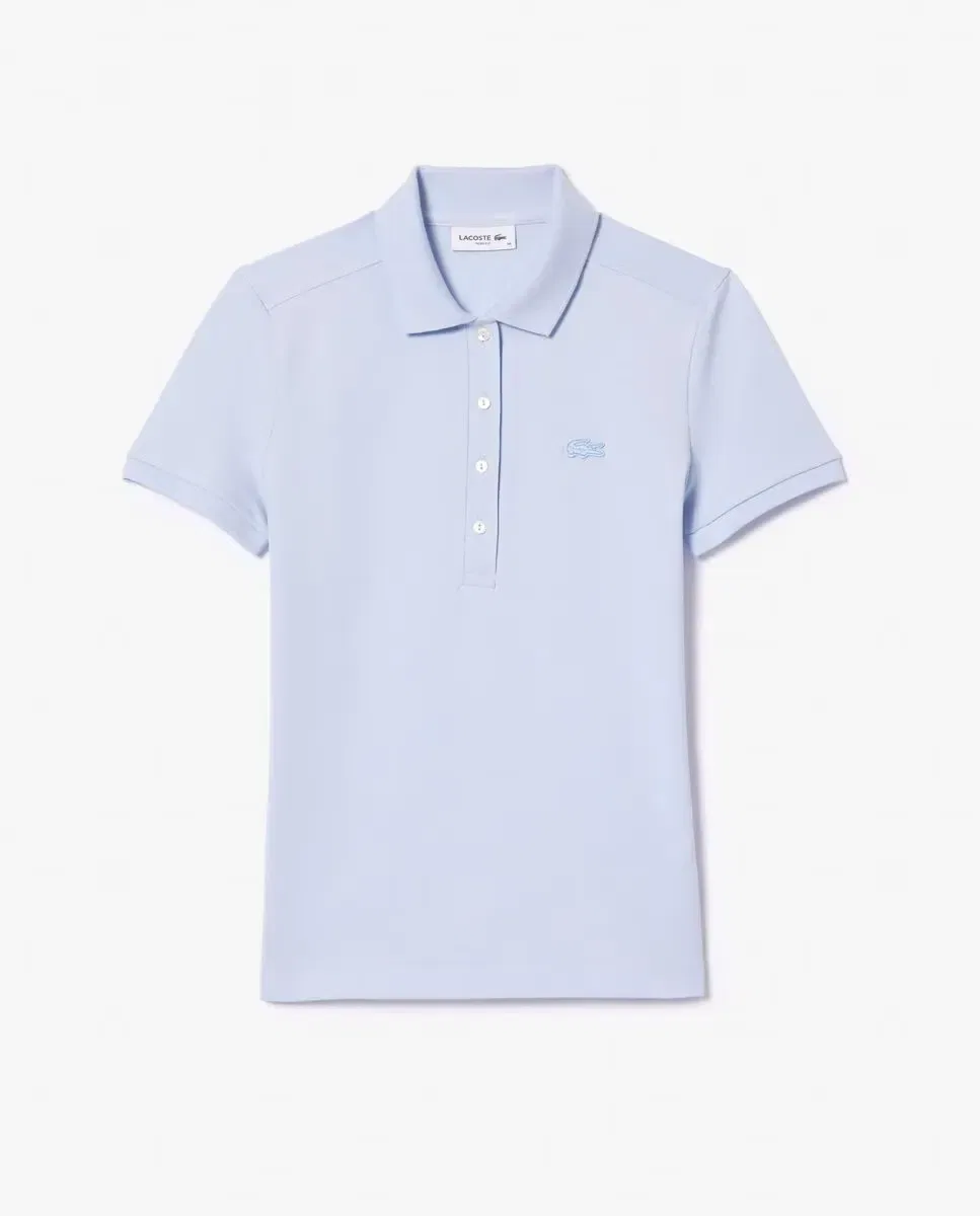 Поло Lacoste Azul Celeste, классический крой, голубой