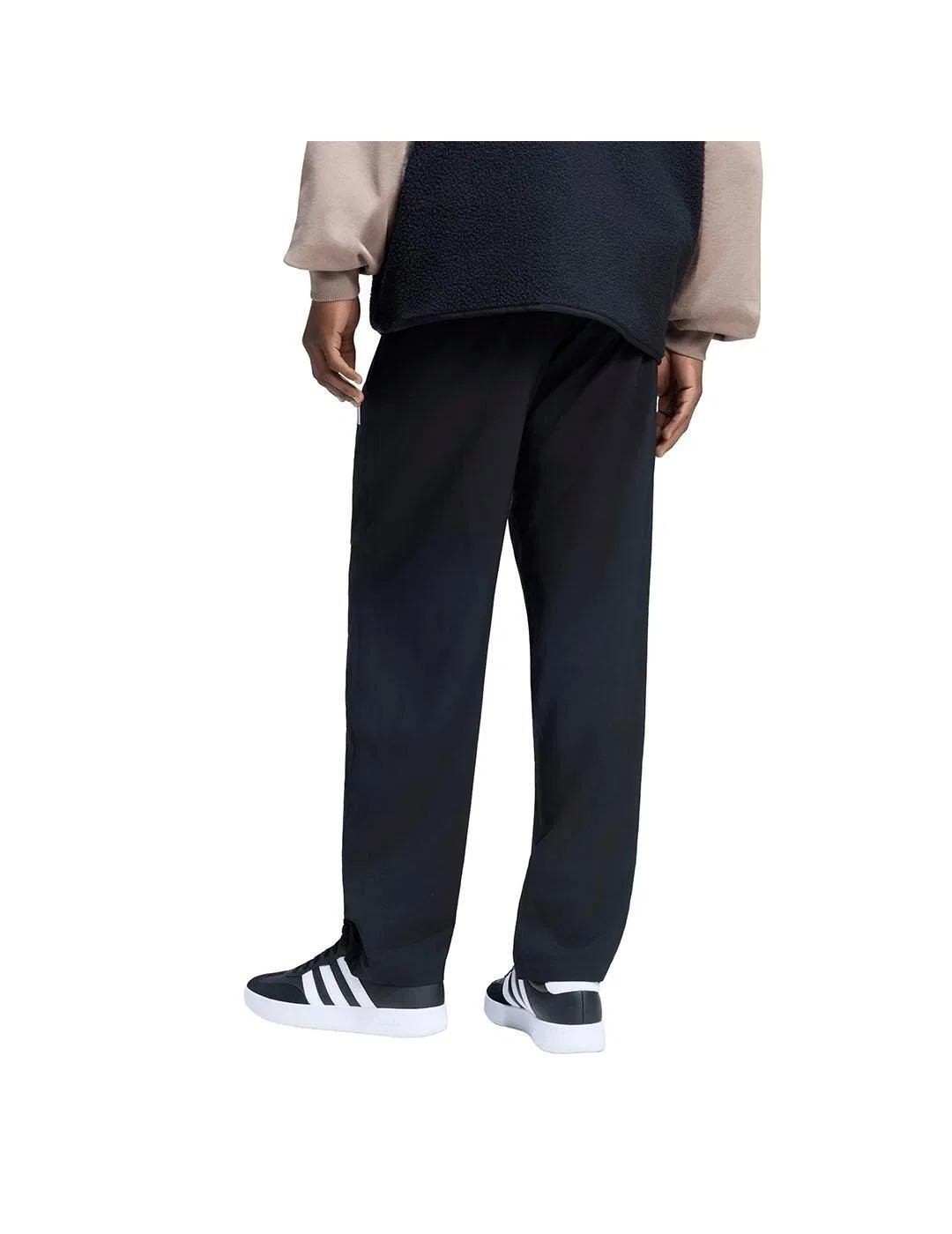 Мужские спортивные штаны с принтом Essentials 3S Stanford Open Hem Adidas, Schwarz Weiss Schwarz — фото 3