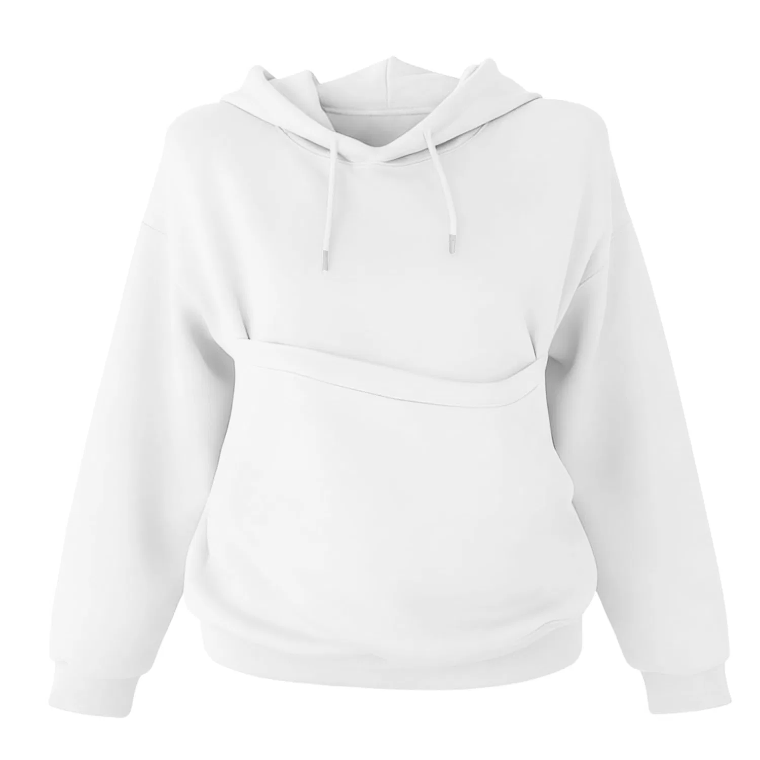 Женский худи с карманом-кенгуру Cat Hoodie, Z21 White — фото 3
