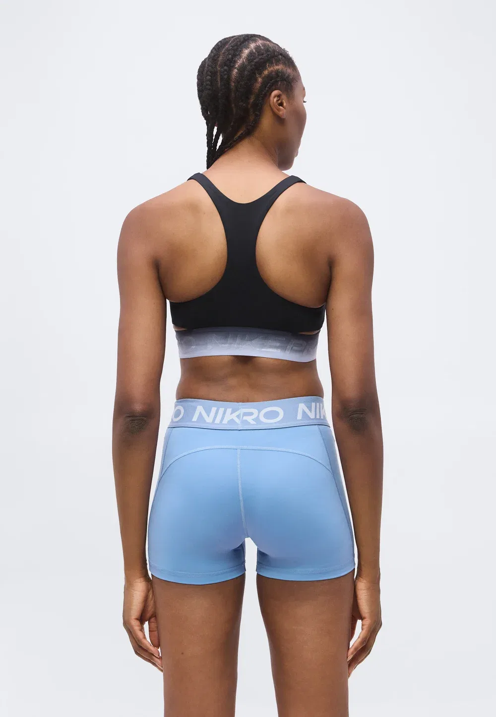 Бюстгальтер - спортивный бюстгальтер средней степени поддержки Nike Performance, Black/Ghost/Smoke Grey — фото 3