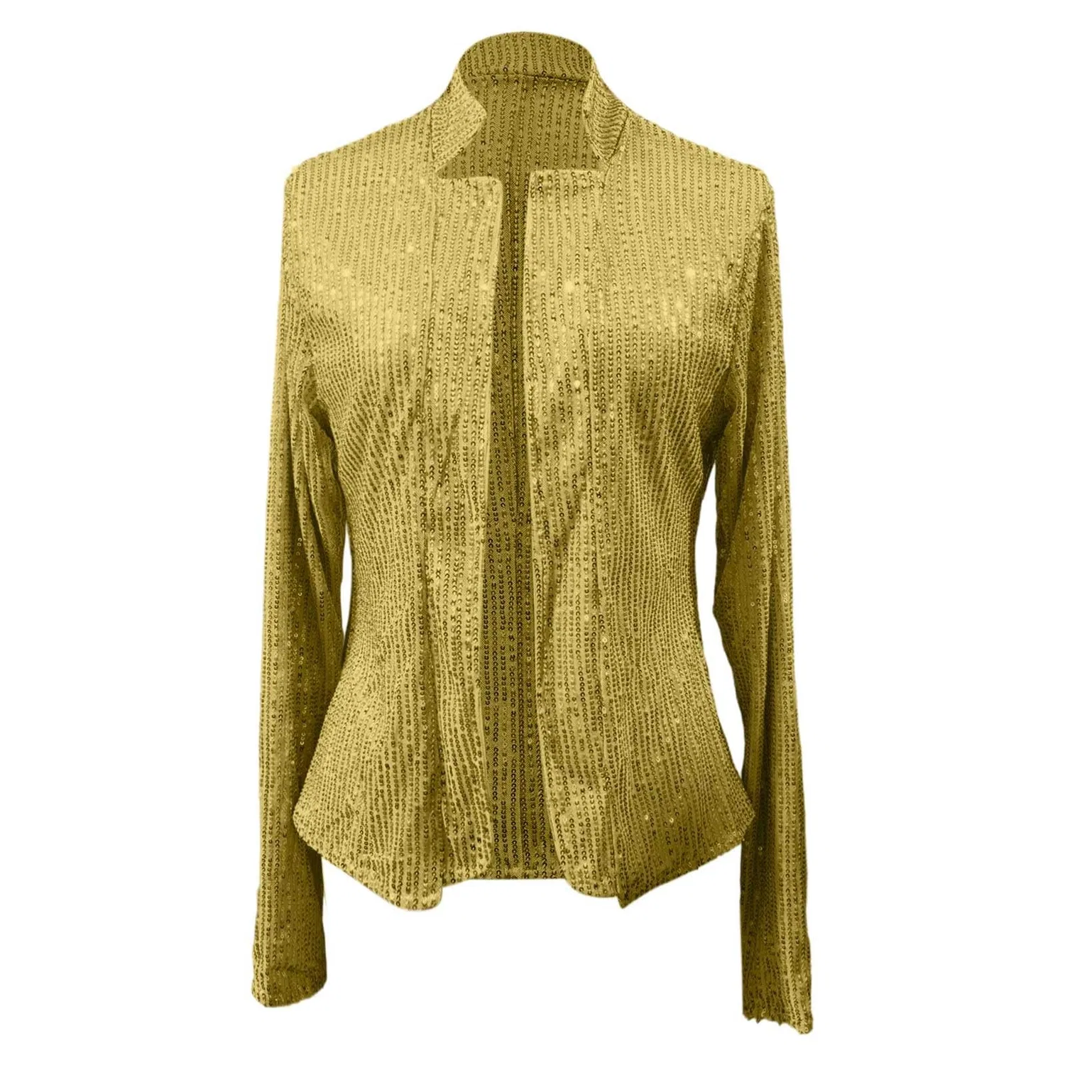 Женская куртка с блестками для весны и лета, Gold — фото 4