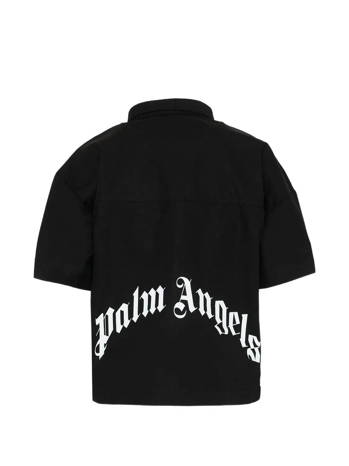 Рубашка с короткими рукавами и логотипом Palm Angels, черный — фото 3