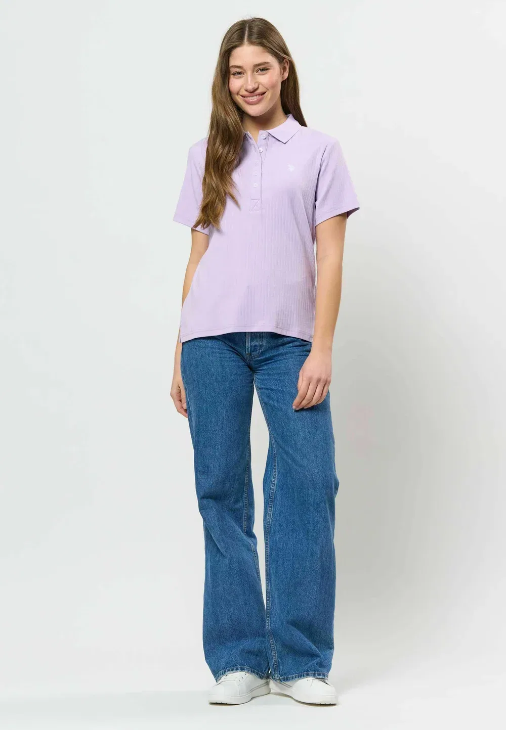 Рубашка-Поло Uwhelga в рубчик U.S. Polo Assn., Pastel Lilac — фото 2
