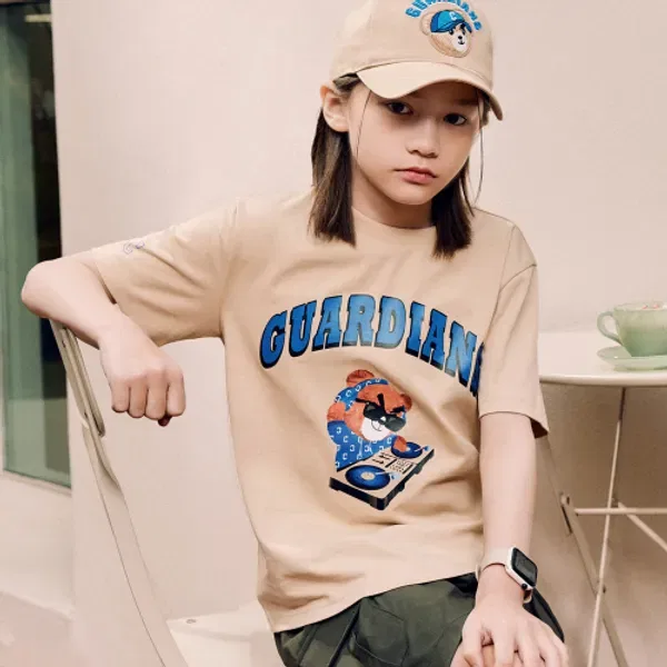 Футболка с графикой Mega Bear, Mlb Kids, светло-бежевый