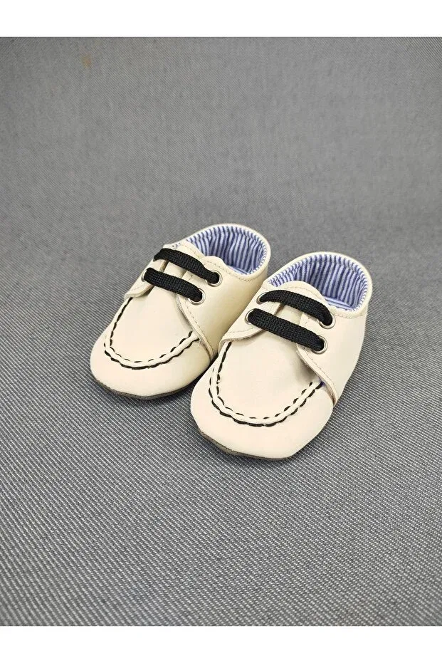 Детские туфли для мальчиков на плоской подошве Oscar Baby, Beige — фото 4