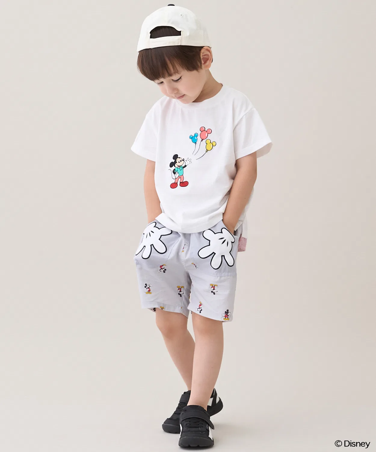 Детские шорты с принтом Disney Light Grey petit main