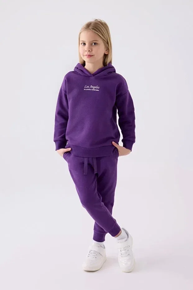 Детский спортивный костюм для девочек с капюшоном Roly Poly, Purple