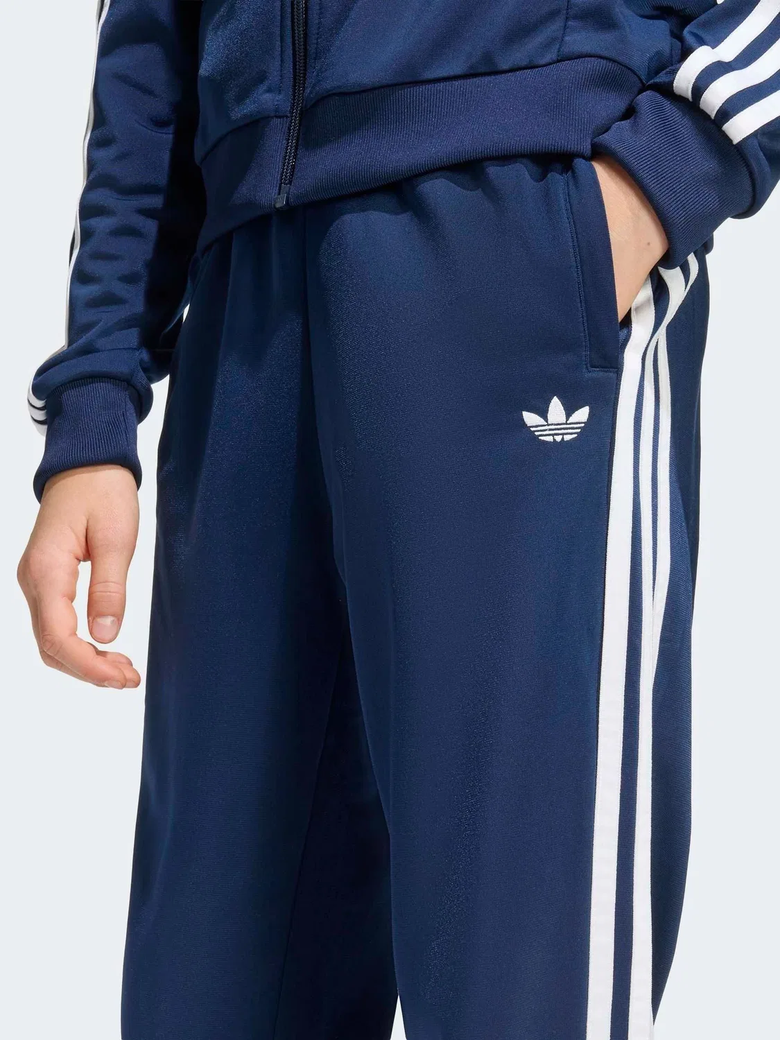 Джоггеры с вышивкой Trefoil, adidas Originals, синие — фото 4