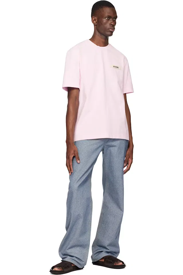Розовая футболка The Gros Grain Jacquemus — фото 4