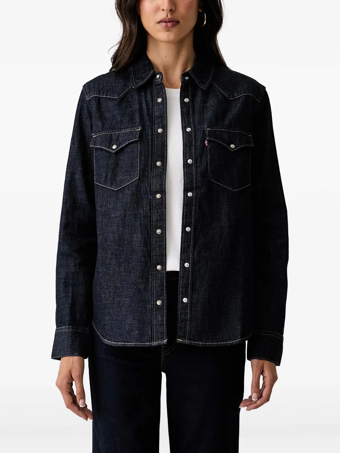 Джинсовая рубашка в стиле вестерн синяя Levi's, синий