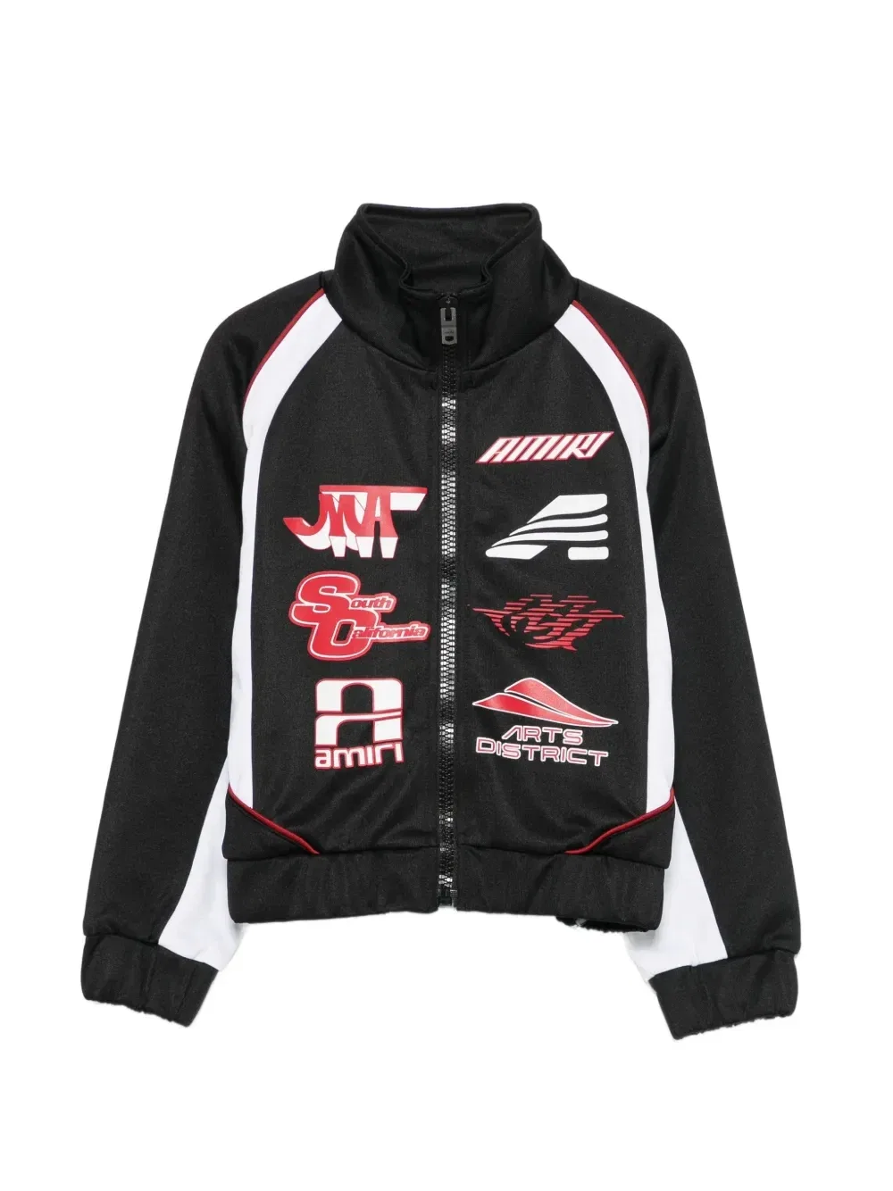 Куртка с логотипом и вставками Amiri Kids, черный