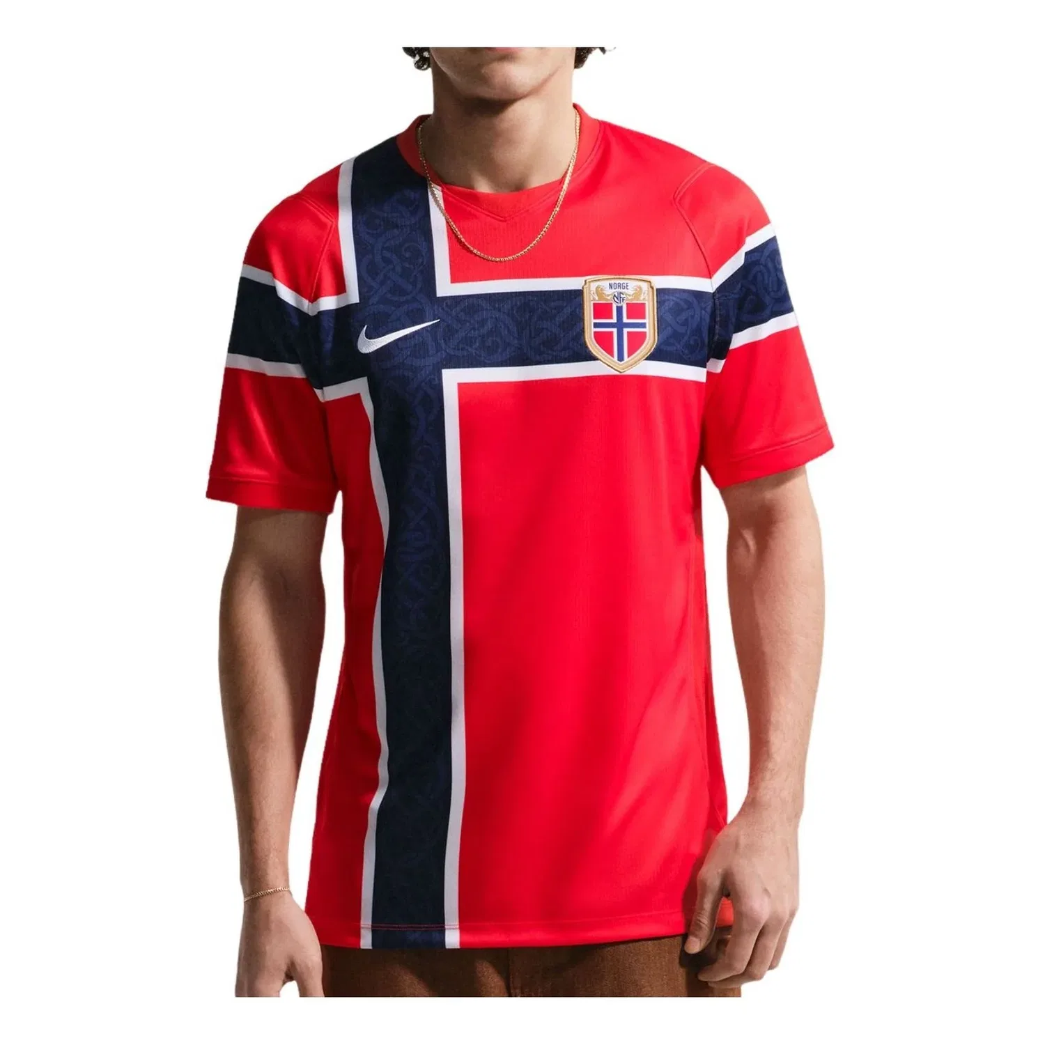 Мужская футболка Nike Norway 2026 Stadium Home Dri-FIT Replica Jersey, красный