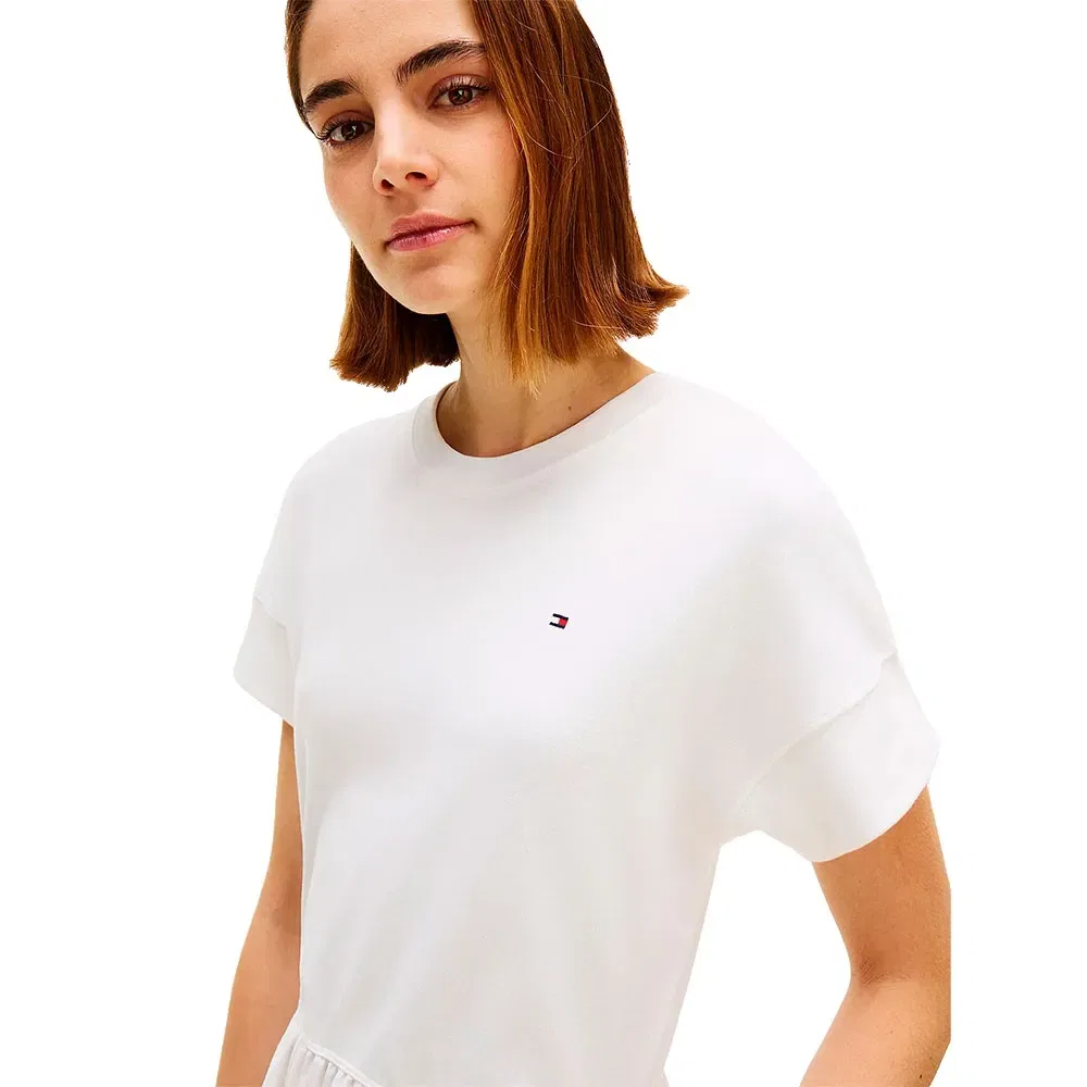 Платье миди с коротким рукавом Tommy Hilfiger, белый — фото 4