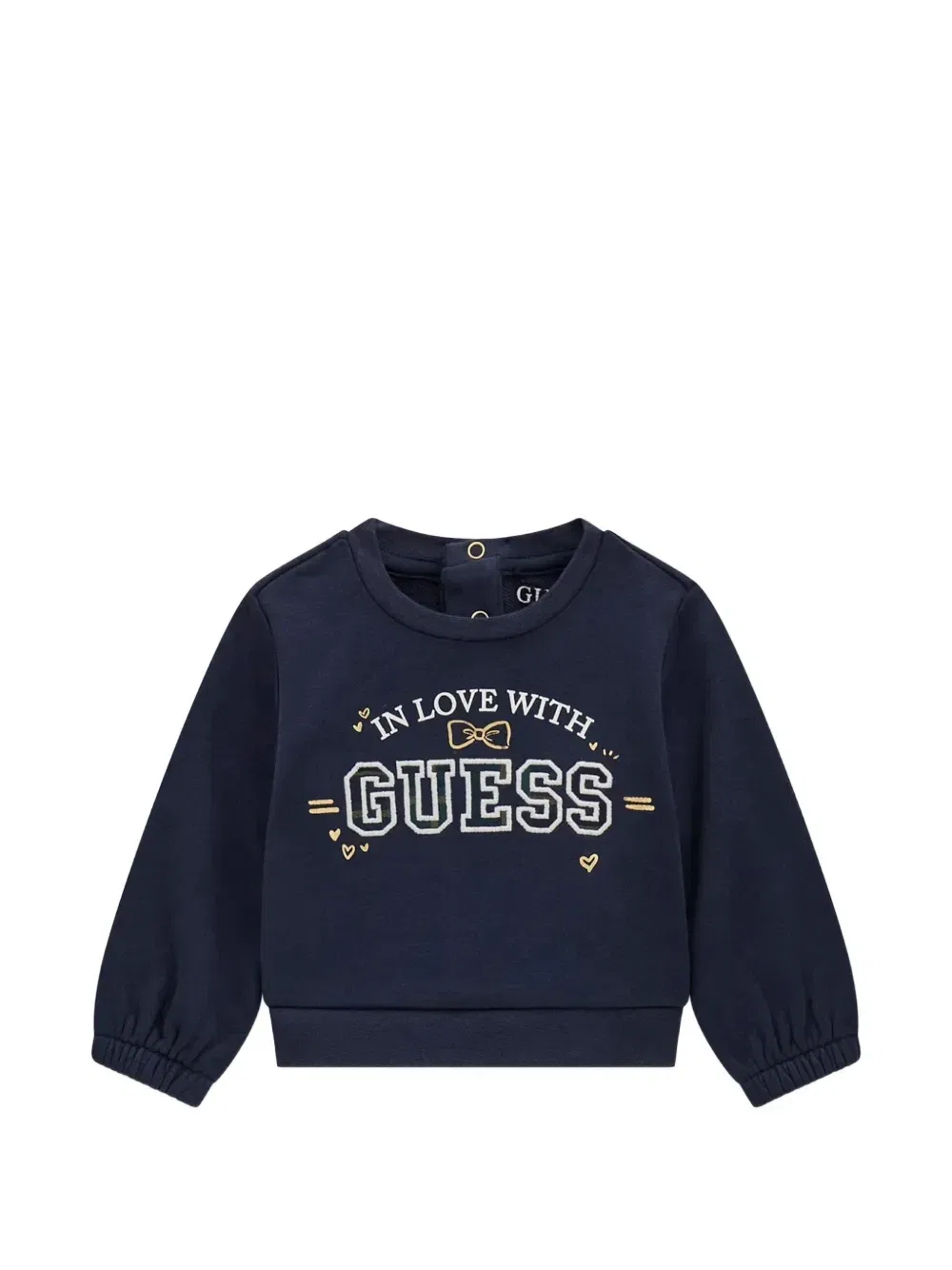 Свитер с логотипом и юбка в клетку Guess Kids, синий — фото 2