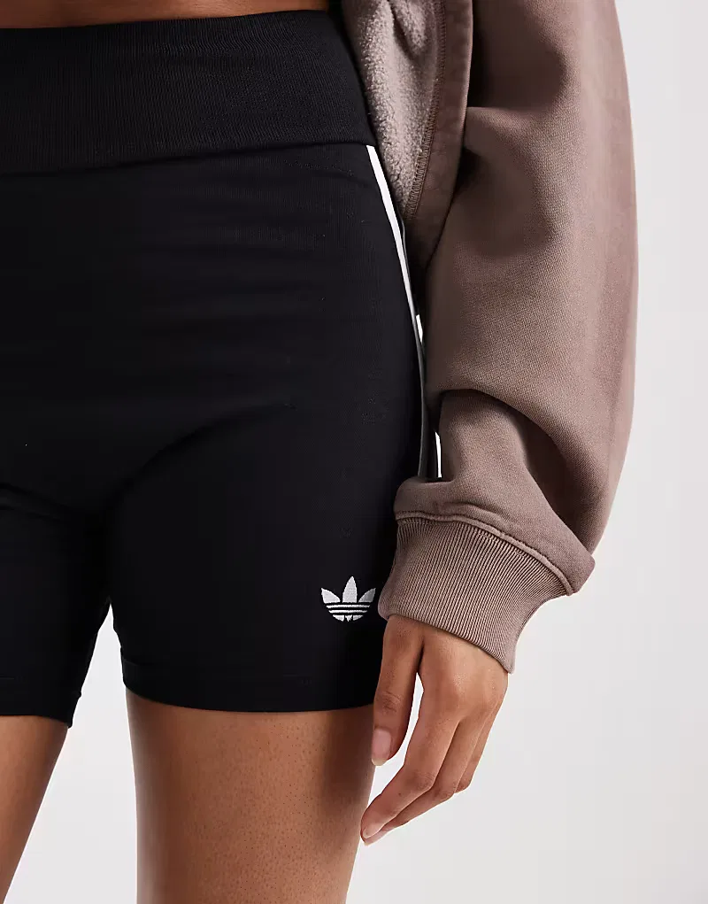 Шорты Adidas Originals с тремя полосками, черно-белые — фото 4