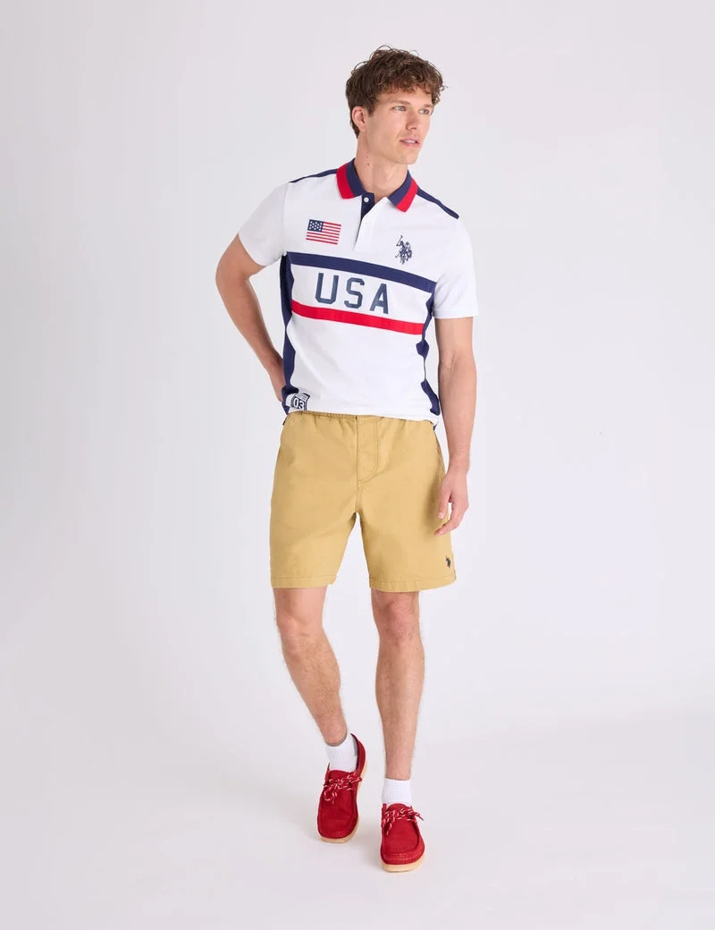 Мужские шорты U.S. Polo Assn. 8" Twill Jogger, хаки — фото 3