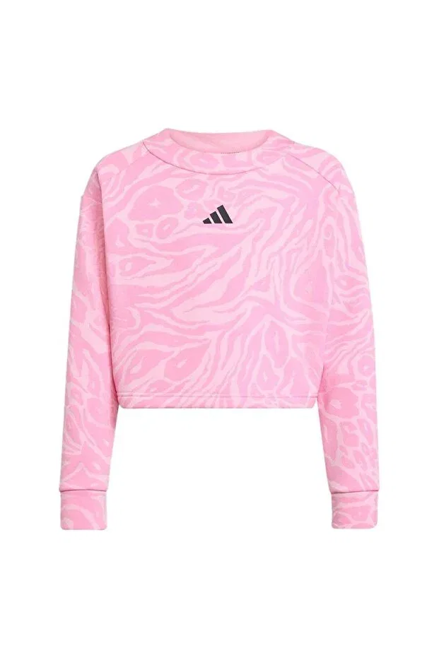 Детские свитшот для девочек с принтом Adidas, Pink