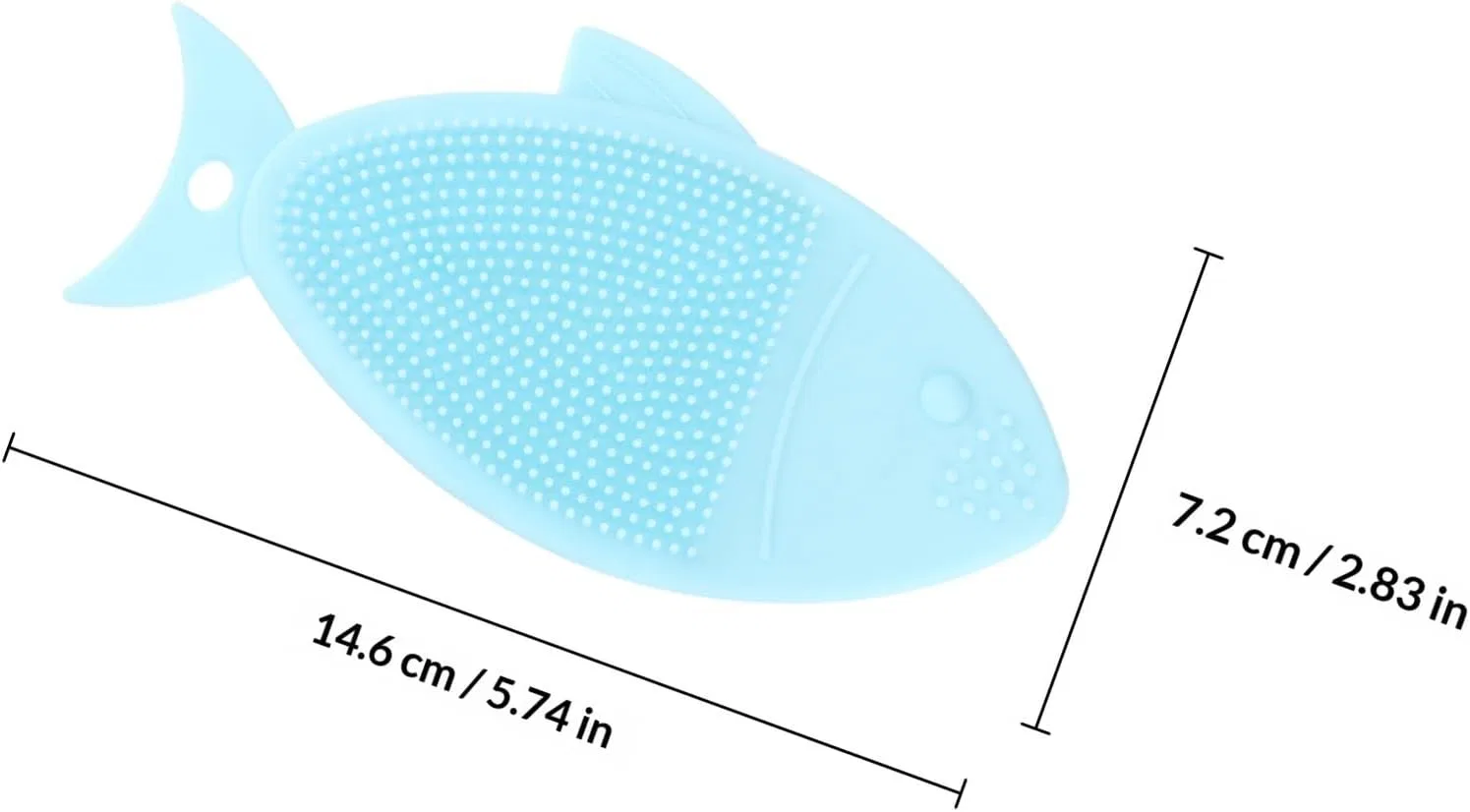 Силиконовая щетка для купания BATHVEVE, 14.6x7.2x2.1 см, Blau — фото 2