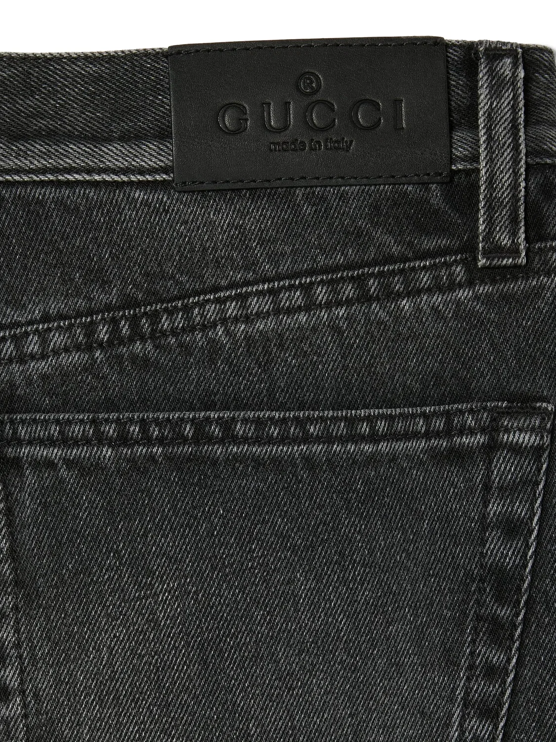 Джинсы Horsebit серые Gucci, серый — фото 2