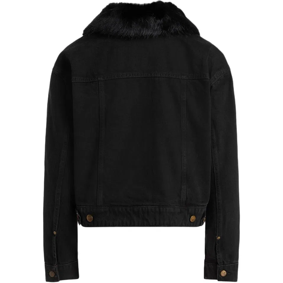 Женская джинсовая куртка с длинным рукавом Polo Ralph Lauren, Black — фото 3