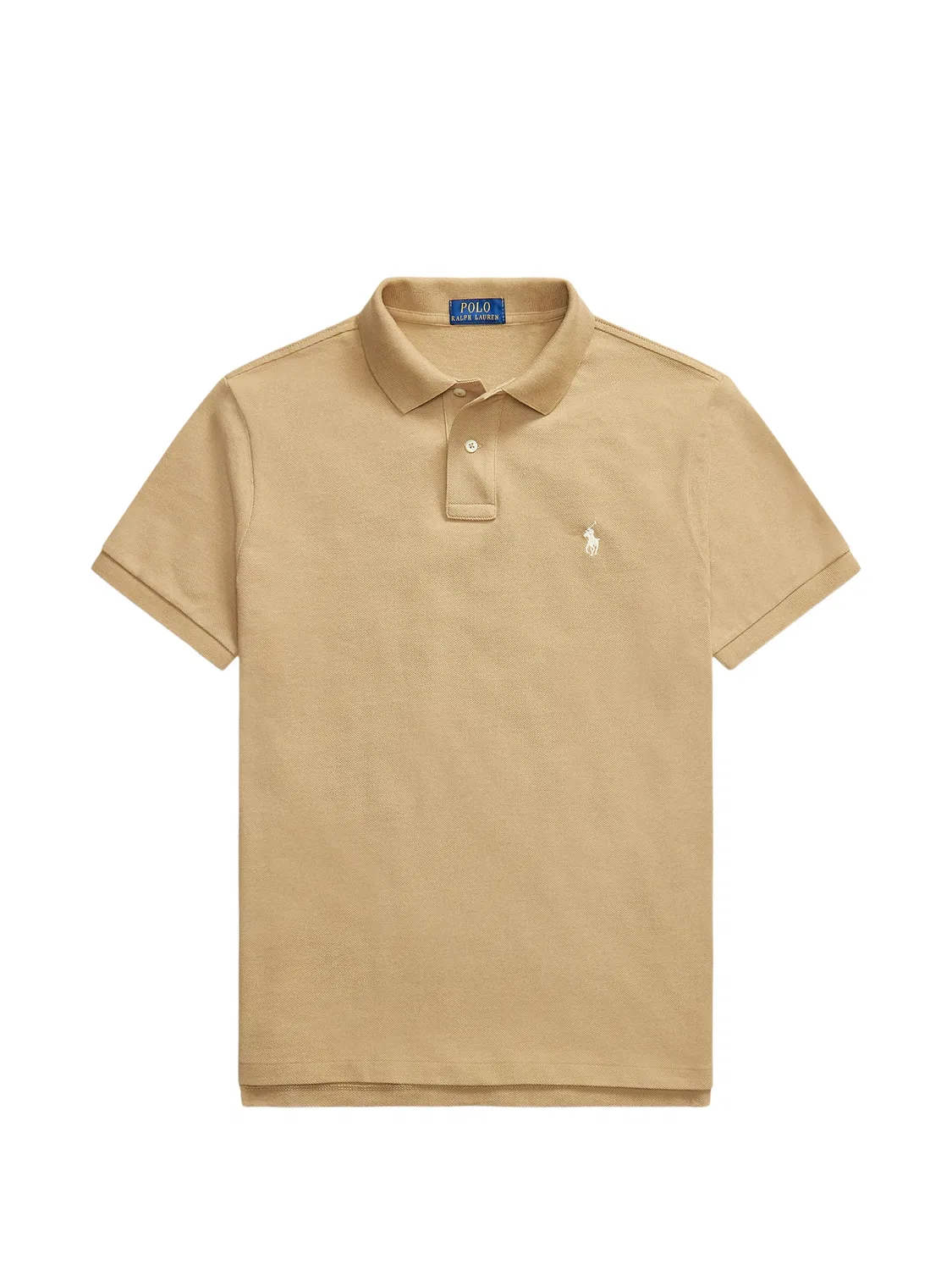Рубашка поло с вышитым логотипом Polo Ralph Lauren, нейтральные цвета
