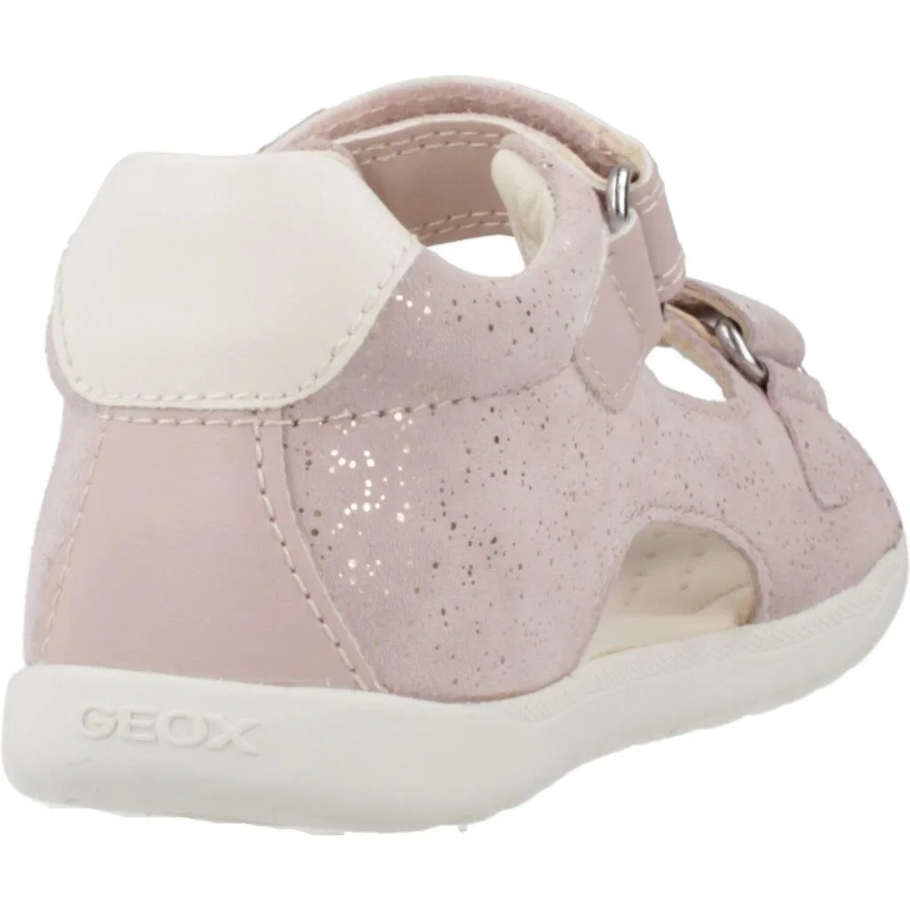 Детские сандалии с закрытым носом Geox B Sandal Macchia Gir, Цвет Rosa / Naturweiß — фото 3
