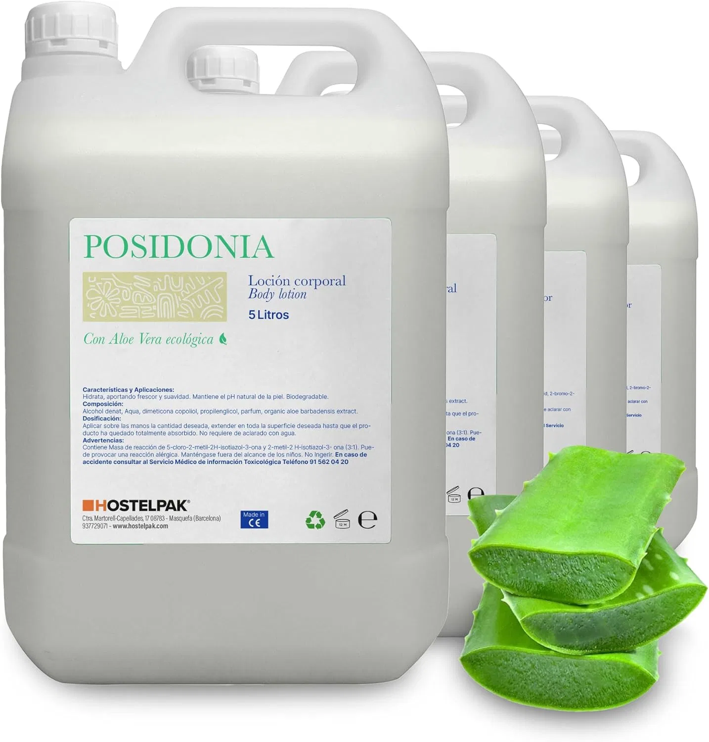 Набор косметики для тела Posidonia, Hostelpak, 4 предмета, 5 л, Aloe Vera