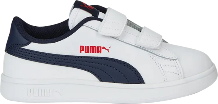 

Кроссовки Puma Smash v2 Leather Little Kid White Peacoat, белый