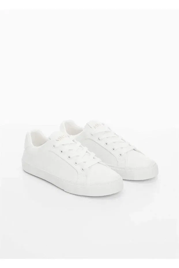 Детские кроссовки для мальчиков на шнуровке Mango Kids, White