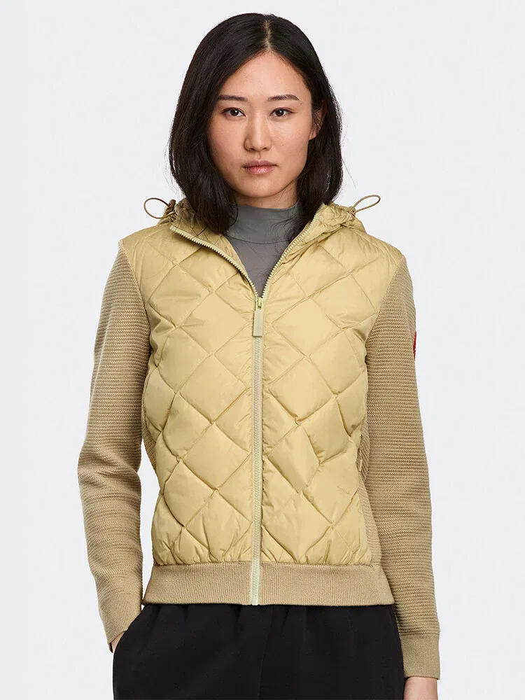 Куртка стеганая с капюшоном Hybrid Quilted Knit Hoody CANADA GOOSE, Beige