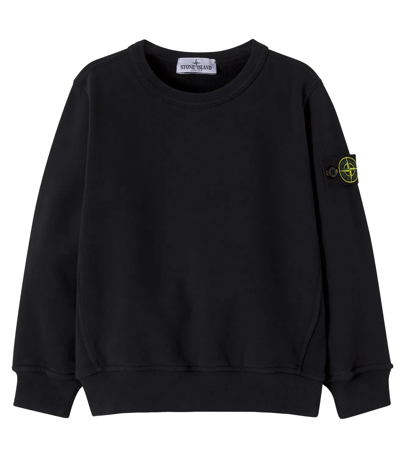 Свитшот хлопковый с компасом Stone Island Junior, черный
